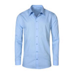 Men`s Poplin Shirt Long Sleeve - Hemd - Hellblau
